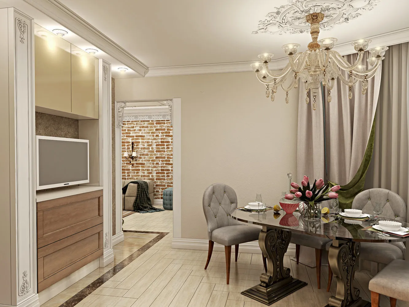 照片：折中风格厨房和餐厅，技巧 – 我们网站上的照片