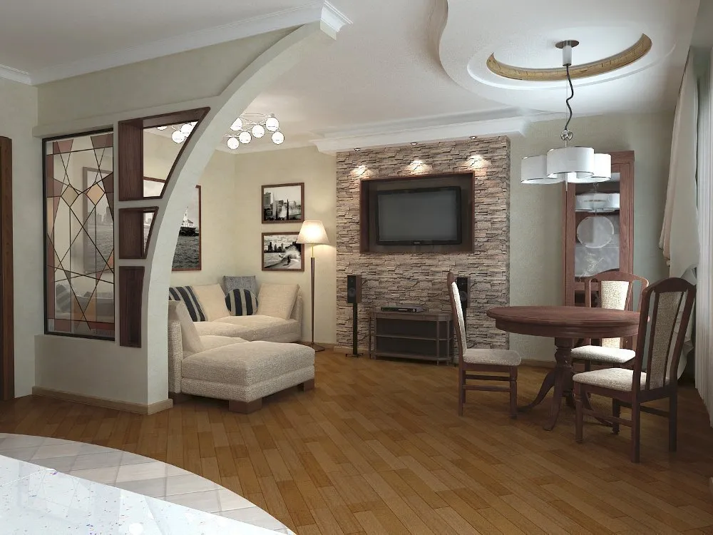 照片:现代风格客厅,技巧——我们网站上的照片