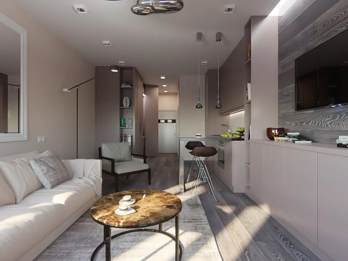 照片:现代风格客厅,技巧——我们网站上的照片