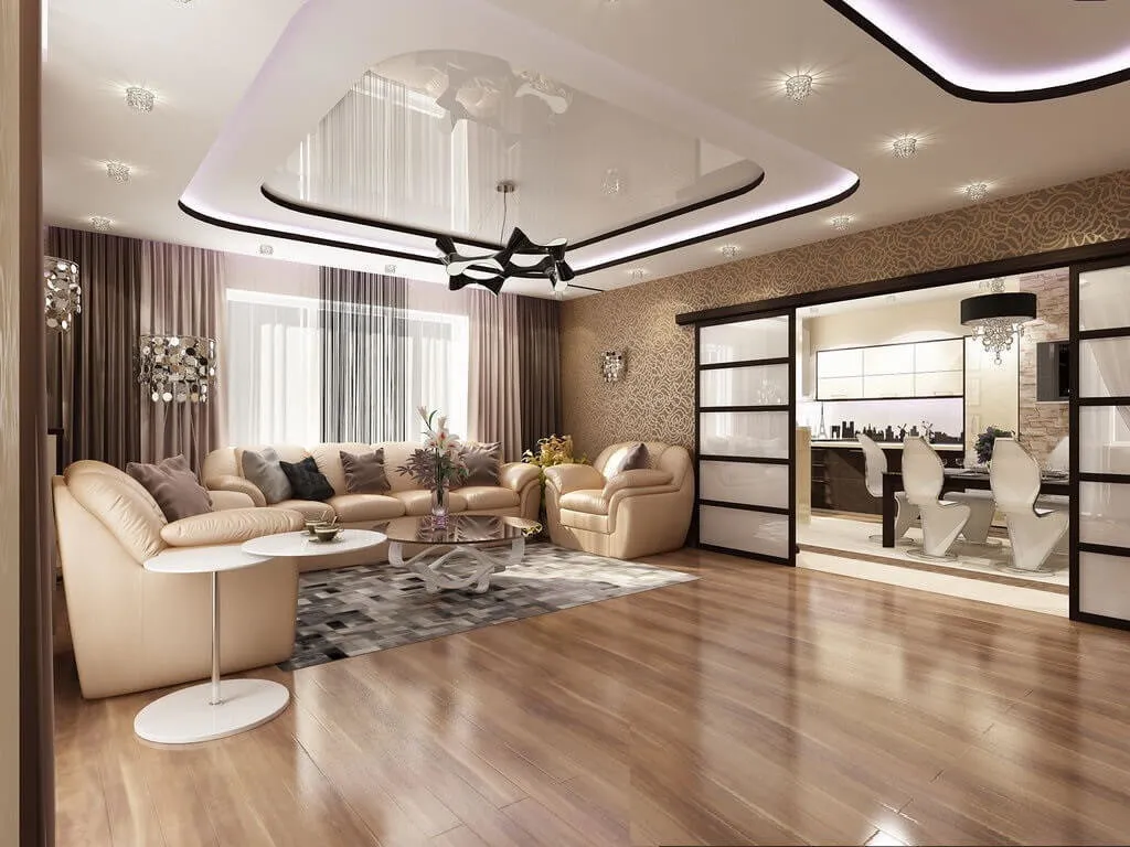 照片:现代风格客厅,技巧——我们网站上的照片