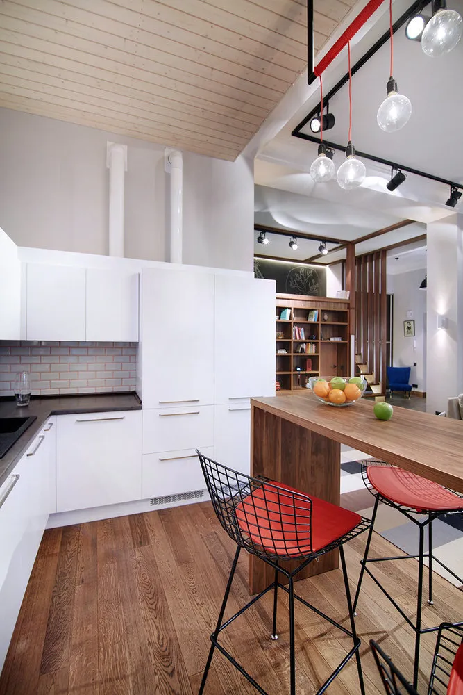 照片：现代风格厨房和餐厅，技巧——我们网站的照片