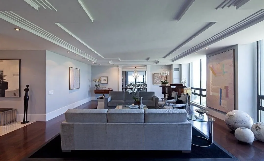 照片：现代风格客厅，技巧——我们网站的照片