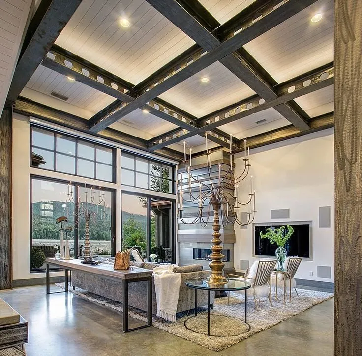 照片：现代风格客厅，技巧——我们网站的照片