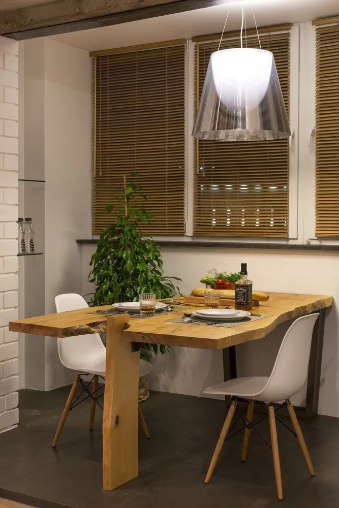 照片：北欧风格厨房和餐厅，技巧——我们网站的照片