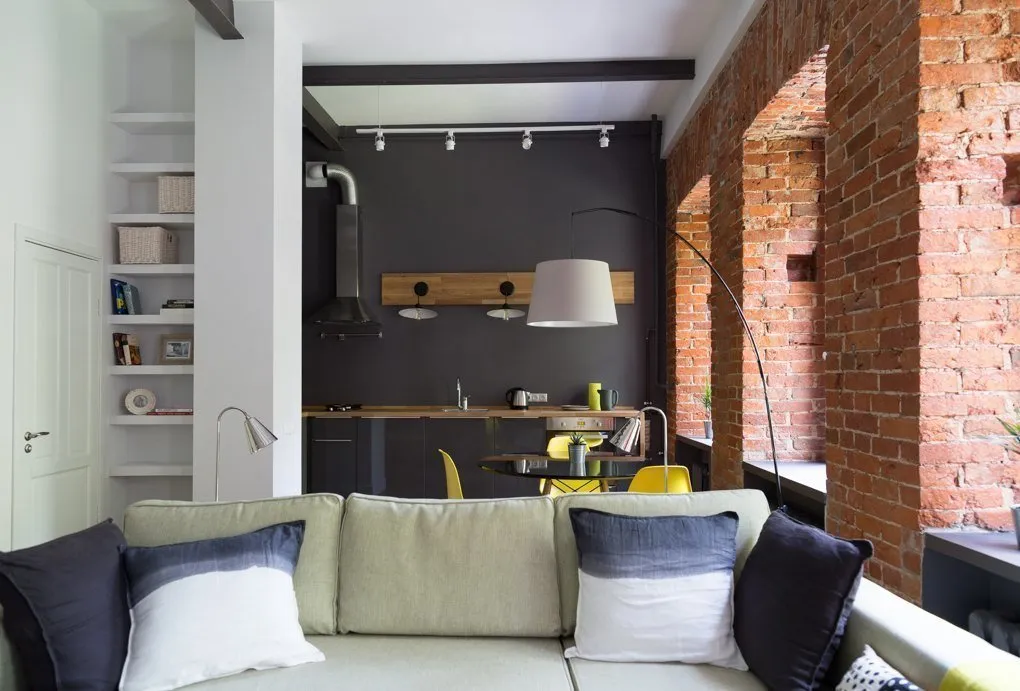 照片：loft风格厨房和餐厅，技巧——我们网站的照片