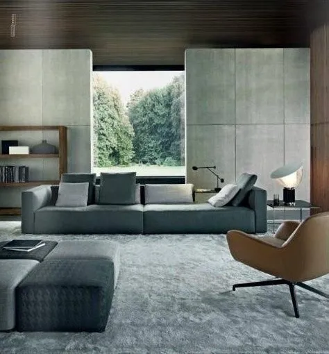 照片:极简风格客厅,技巧——我们网站上的照片