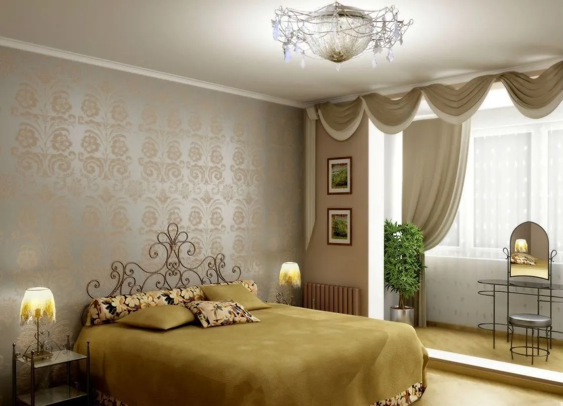 照片：现代风格卧室，技巧 - 我们网站上的照片