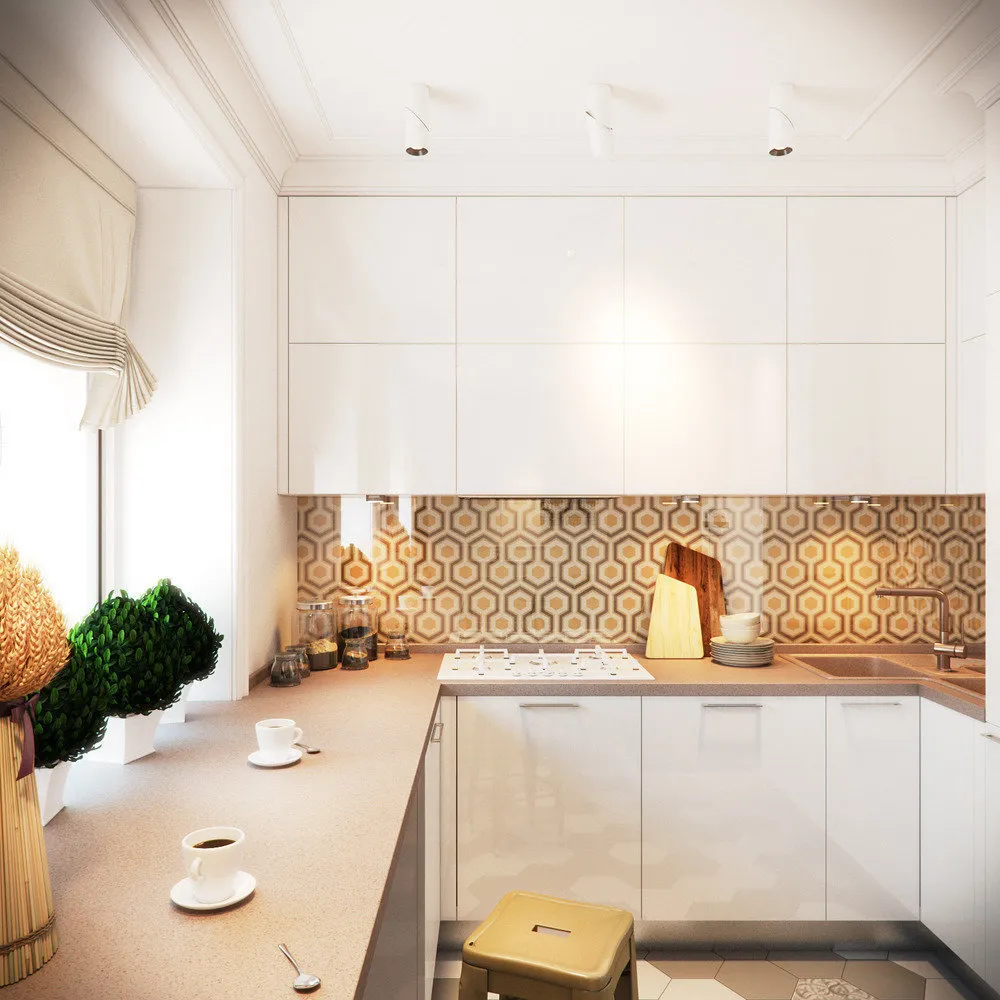 照片：现代风格厨房与餐厅，技巧——我们网站上的照片