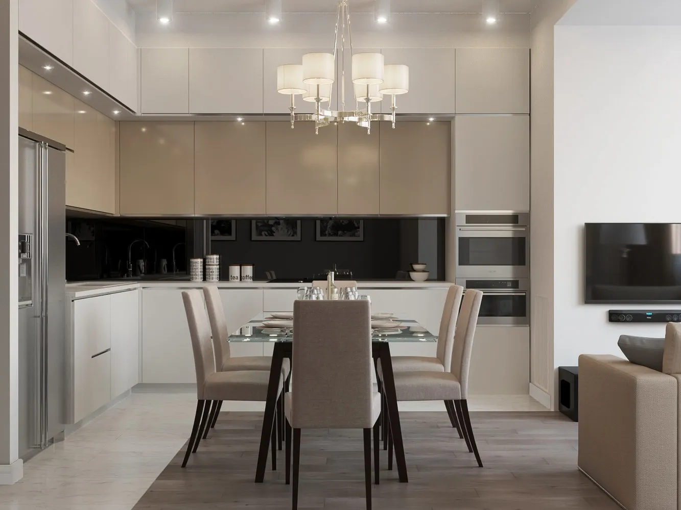 Foto: Küche und Esszimmer im modernen Stil, Tipps – Fotos auf unserer Website