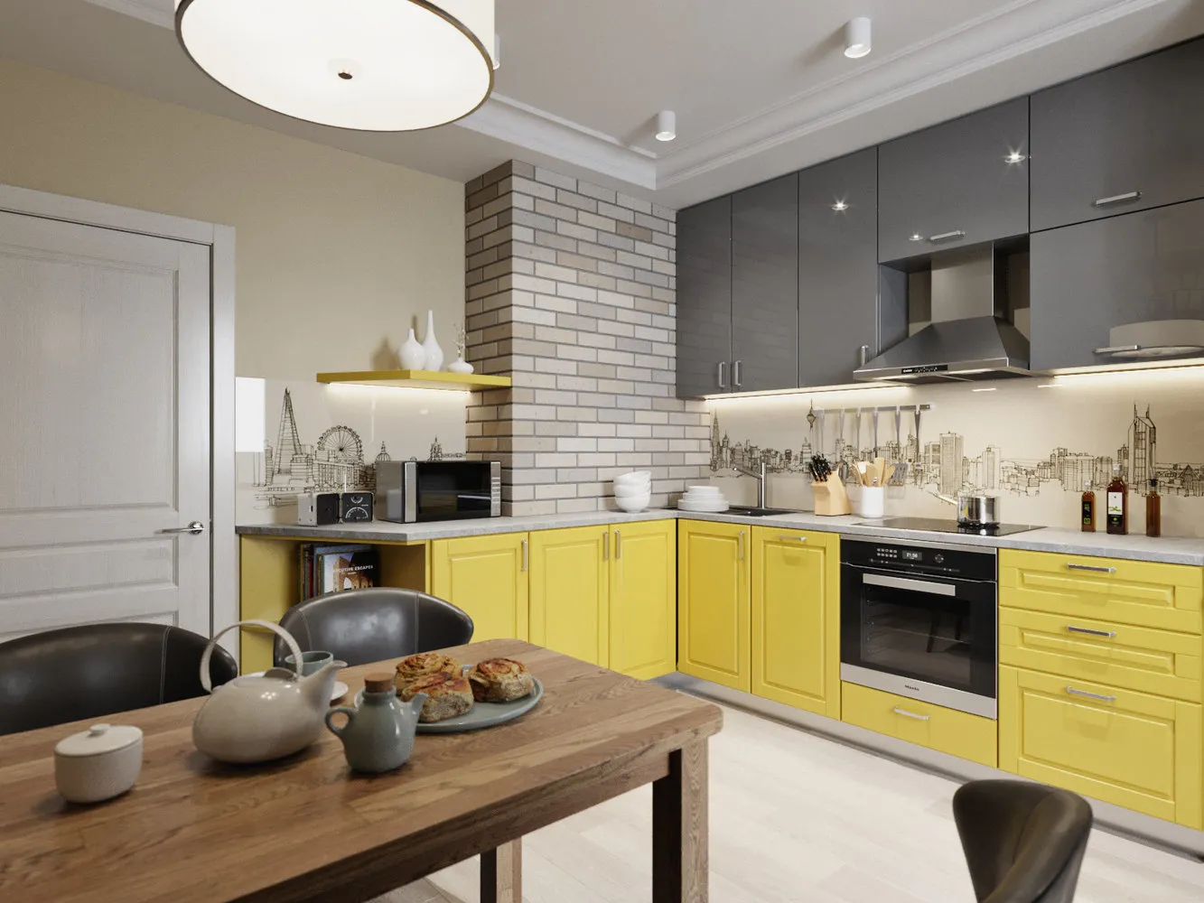 照片：现代风格厨房与餐厅，室内装饰，指南 – 我们网站上的照片