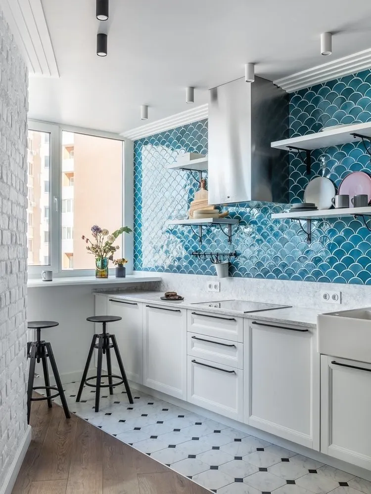 Фото: Кухня та столова в скандинавському стилі, поради, маленька кухня, Auchan – фото на нашому сайті