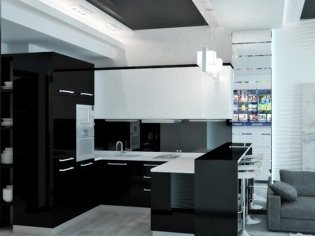 Foto: Küche und Esszimmer im modernen Stil, Tipps – Fotos auf unserer Website