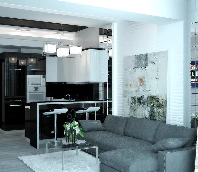 Foto: Küche und Esszimmer im modernen Stil, Tipps – Fotos auf unserer Website