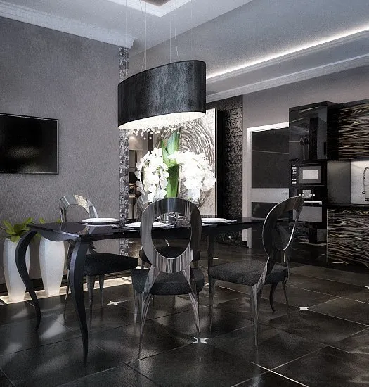 Foto: Küche und Esszimmer im modernen Stil, Tipps – Fotos auf unserer Website