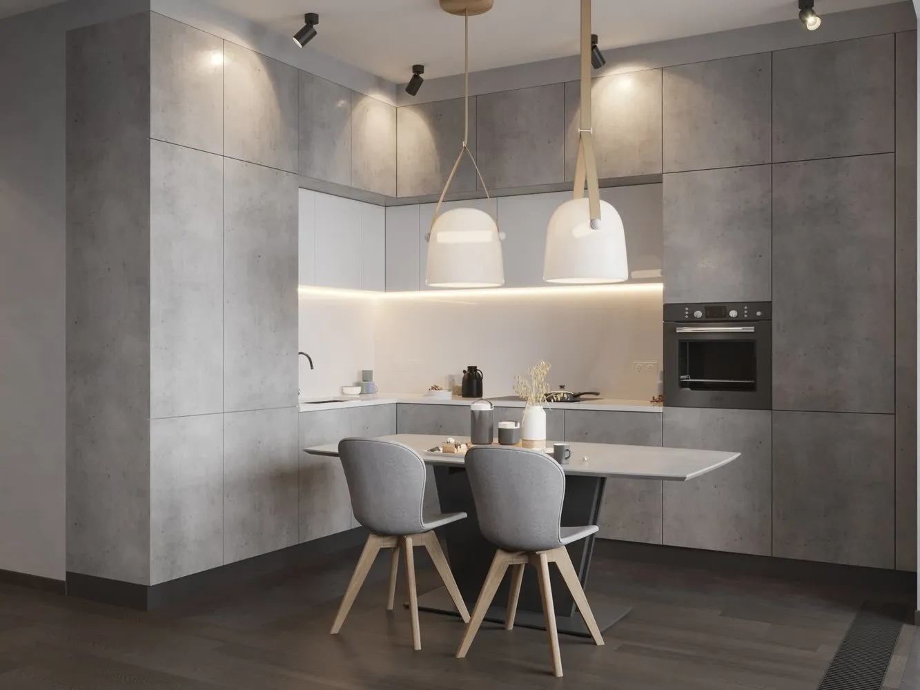 照片：极简风格厨房和餐厅，Gid, Nolte, Nolte Küchen – 网站上的照片