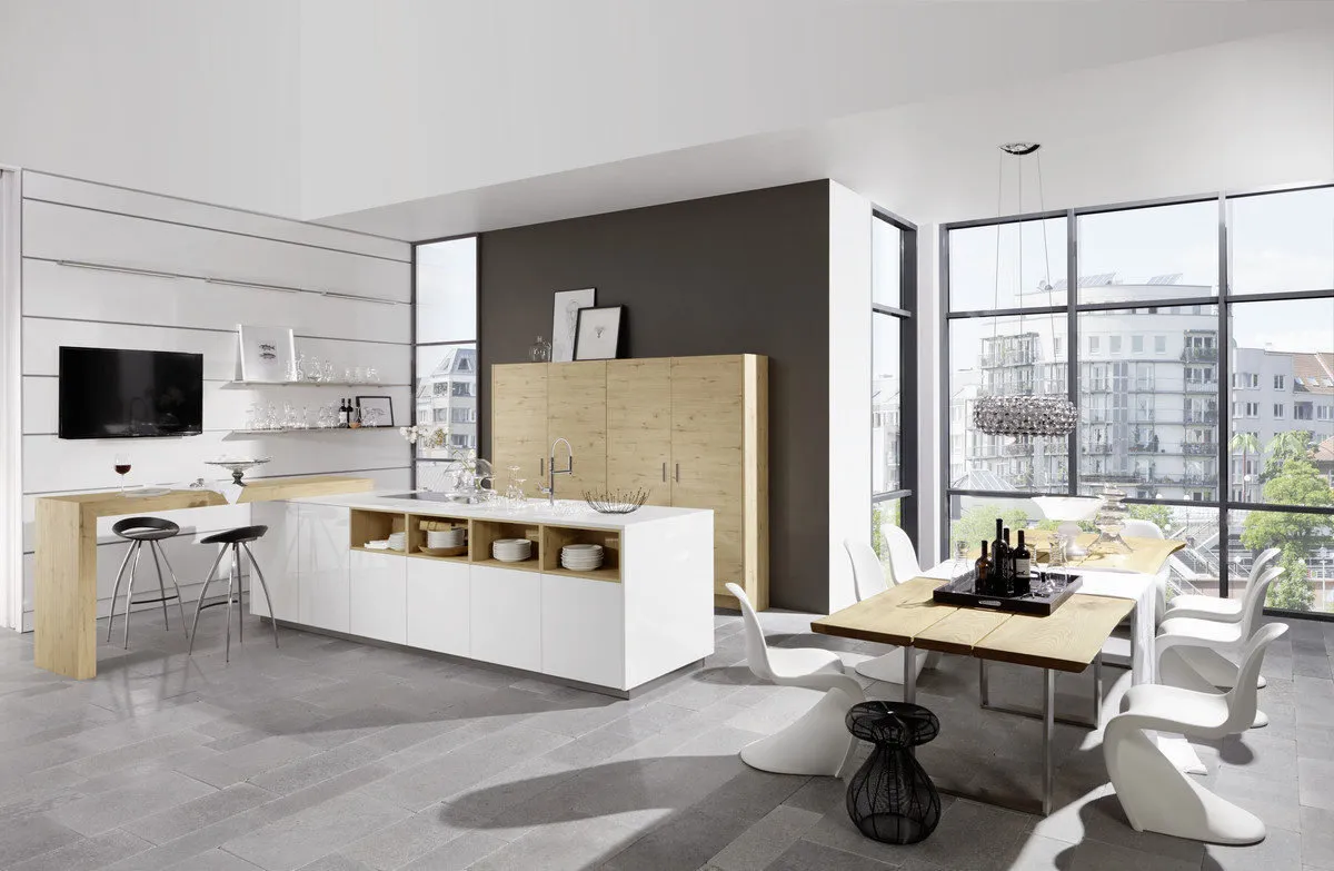 照片：极简风格厨房和餐厅，技巧——我们网站上的照片