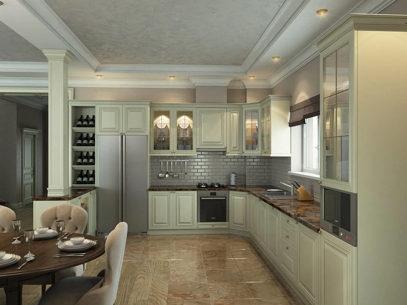 Foto: Cocina y comedor en estilo clásico, Consejos – fotos en nuestro sitio web