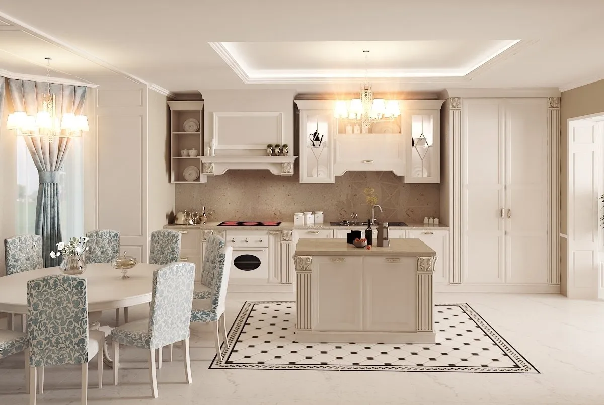 Foto: Cocina y comedor en estilo clásico, Consejos – fotos en nuestro sitio web