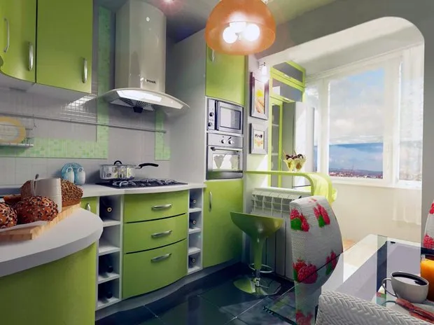 照片：现代风格厨房与餐厅——网站上的照片