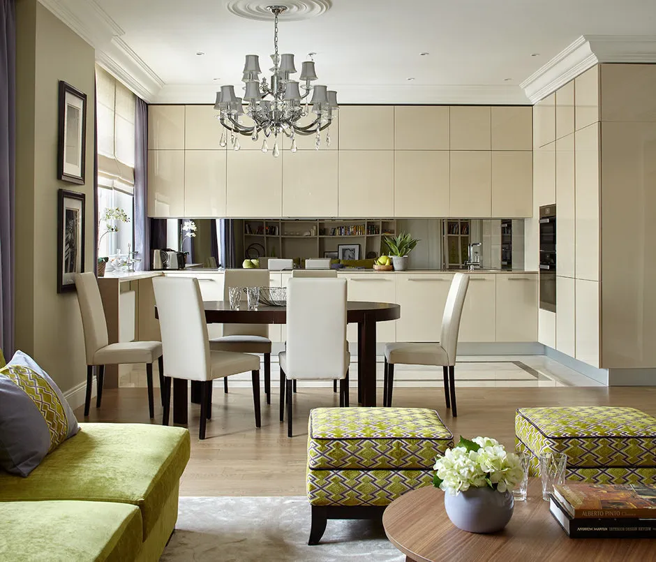 照片:现代风格厨房与餐厅,客厅,小贴士,指南 – 我们网站上的照片