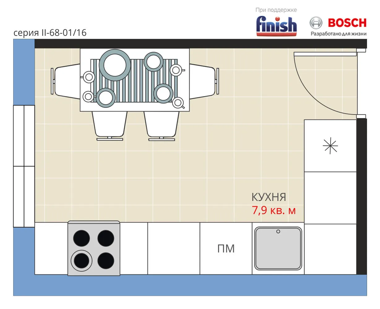 Фотография: Планировки в стиле , Кухня и столовая, Перепланировка, Анастасия Киселева, Максим Джураев – фото на нашем сайте