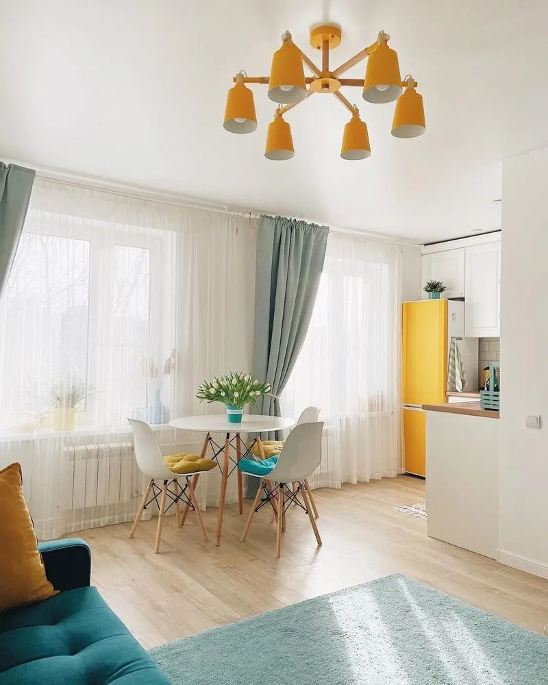 照片:北欧风格,厨房与餐厅,实践中的装修 – 我们网站上的照片