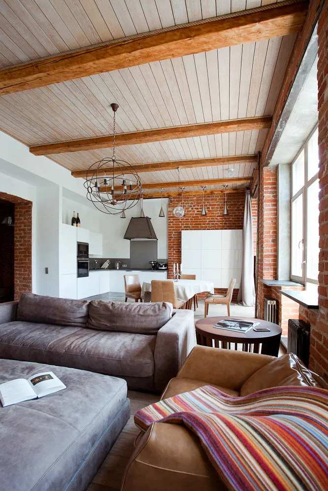 Zdjęcie: Kuchnia i stolowana w stylu Loft, Mieszkanie, Projekt tygodnia, Stalinca, 4 i więcej, Więcej niż 90 metrów, Ola Borowikowa, Irina Nikolska, Studio Art-B.O.S, encyklopedia_interier – zdjęcie na naszej stronie