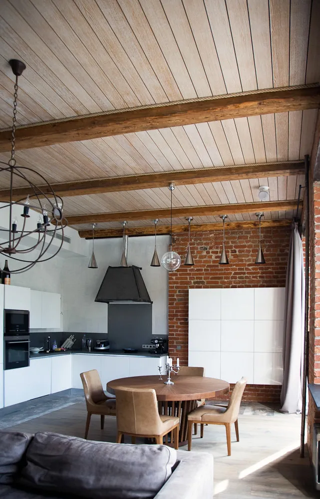 Zdjęcie: Kuchnia i stolowana w stylu Loft, Mieszkanie, Projekt tygodnia, Stalinca, 4 i więcej, Więcej niż 90 metrów, Ola Borowikowa, Irina Nikolska, Studio Art-B.O.S, encyklopedia_interier – zdjęcie na naszej stronie