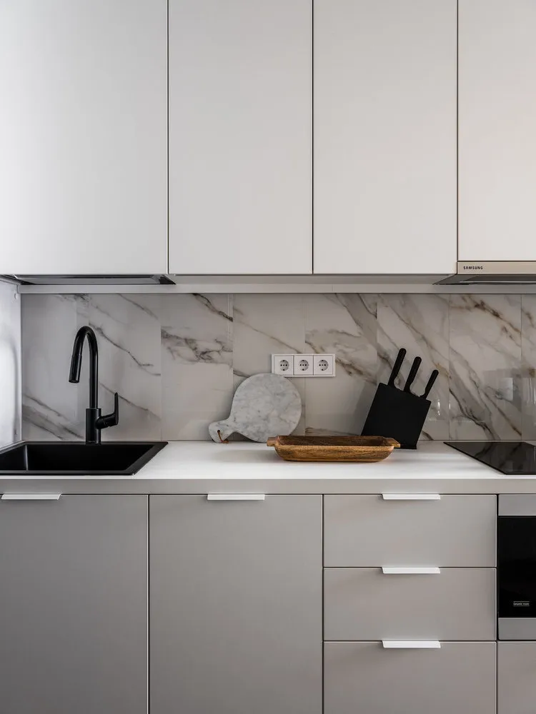 Foto: Cocina y comedor en estilo Moderno, Loft, Apartamento, Estudio, Proyecto de la Semana, Moscú, Geometrium, menos de 40 metros cuadrados – fotos en nuestro sitio web