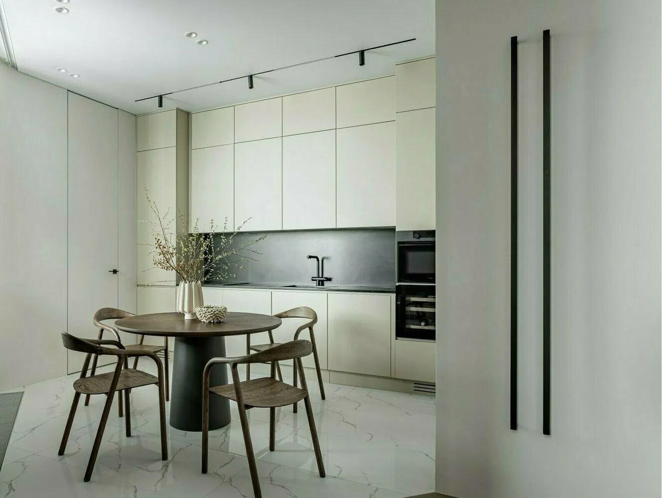 Foto: estilo moderno, Cocina y comedor, Interiores de habitaciones, Diseño de interiores, Consejos, diseño cocina-estancia, cómo decorar el interior de la cocina, interiores de cocina, ergonomía de cocina, organización del sistema de almacenamiento en la cocina, cocina sin armarios, soluciones no estándar para la cocina – fotos en nuestro sitio web