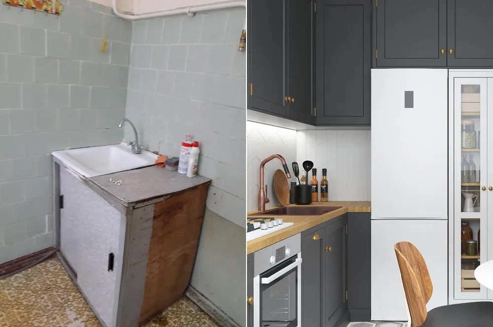 Photo: in style, Kitchen and Dining Room, Modern, Eclecticism, Moscow, Guide, Mikhail Novinsky, Elena Zufarova, Stalin-era Apartment, Natalia Solo, Marina Merenkova, Instatus – photo on our website