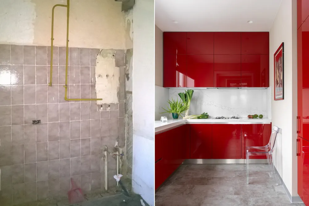 Photo: in style, Kitchen and Dining Room, Modern, Eclecticism, Moscow, Guide, Mikhail Novinsky, Elena Zufarova, Stalin-era Apartment, Natalia Solo, Marina Merenkova, Instatus – photo on our website