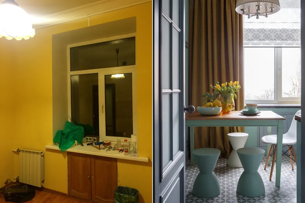 Photo: Kitchen and Dining Room in Classic Style, Modern, Eclecticism, Moscow, Guide, Mikhail Novinsky, Elena Zufarova, Stalin-era Apartment, Natalia Solo, Marina Merenkova, Instatus – photo on our website