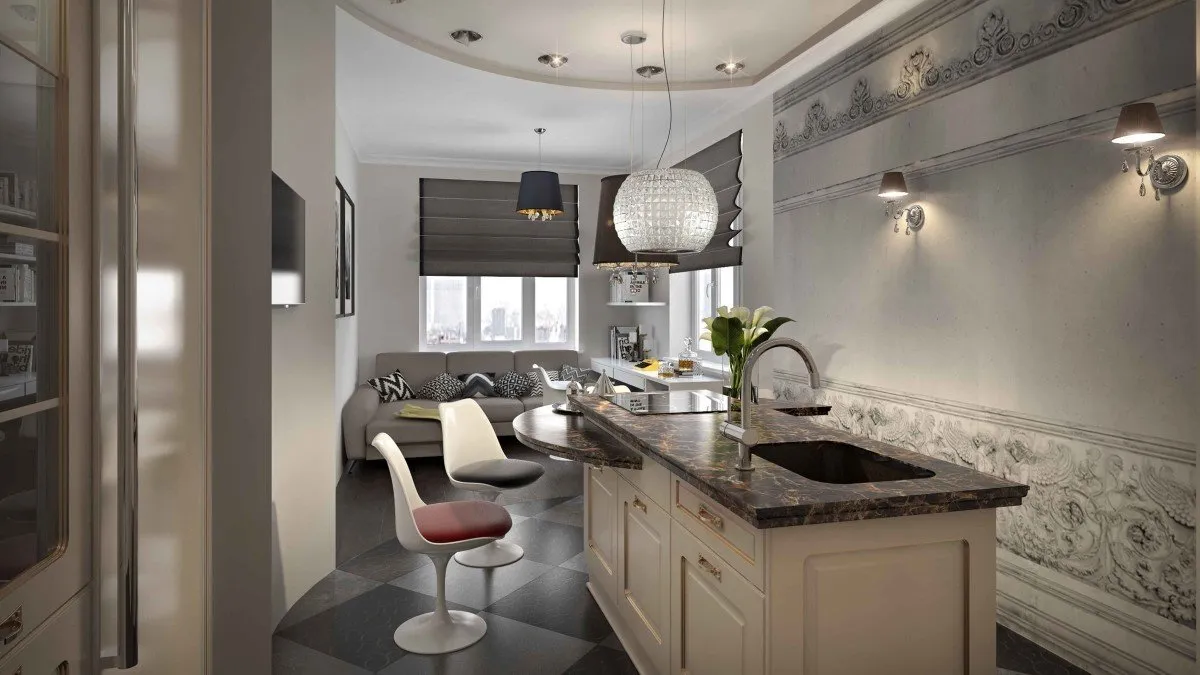 Photo: Kitchen and dining room in Eclectic style, Guide — photo on our site