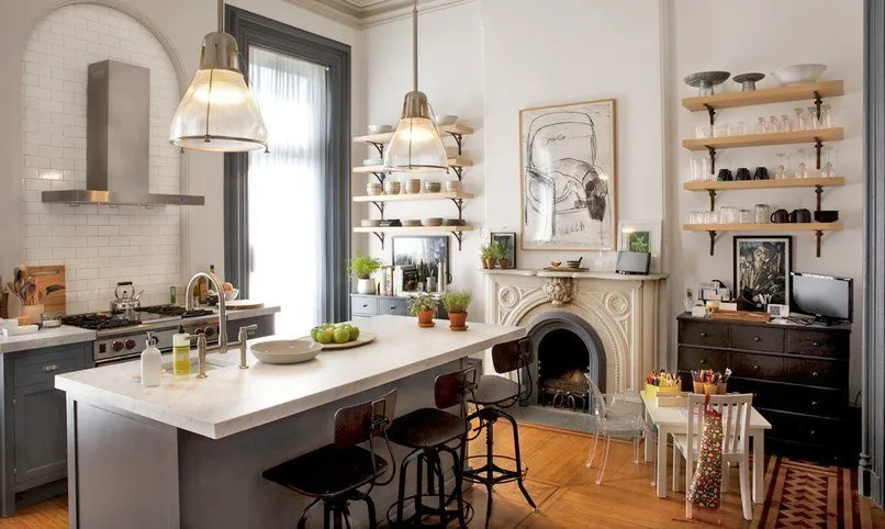 图片：时尚厨房与餐厅，技巧 – 我们网站上的照片