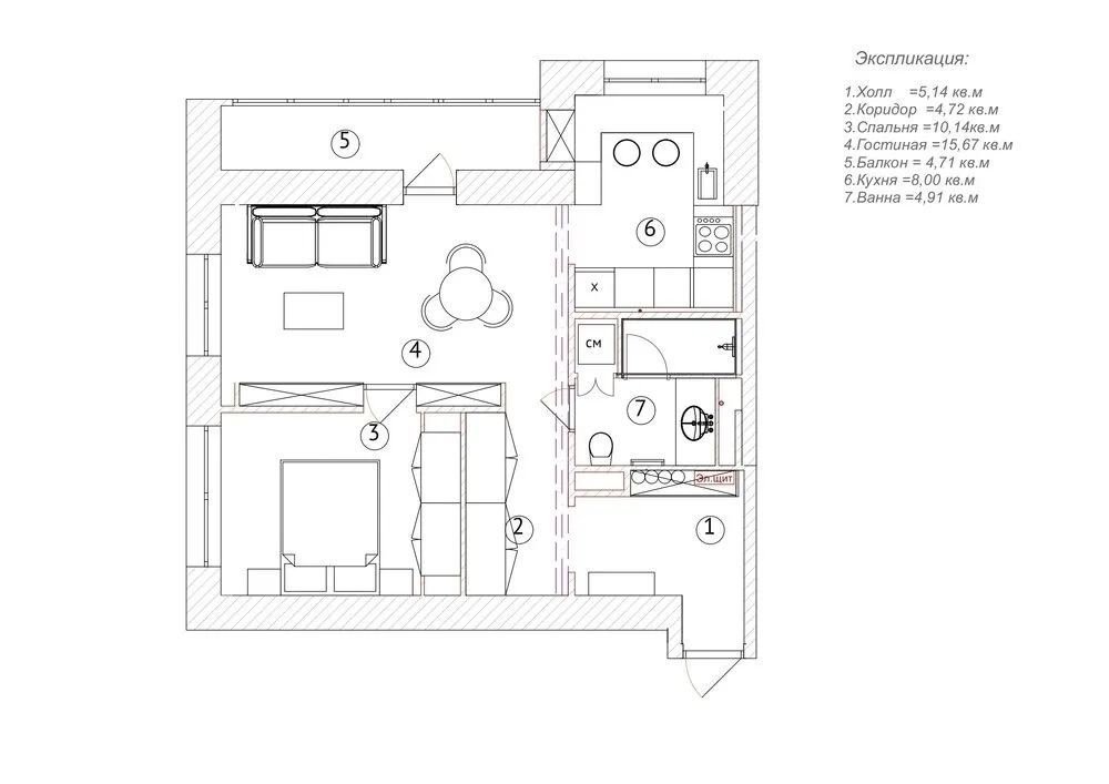 Foto: en estilo , Cocina y comedor, Clásico, Moderno, Consejos, Dina Salakova, Edificio de ladrillo – fotos en nuestro sitio web
