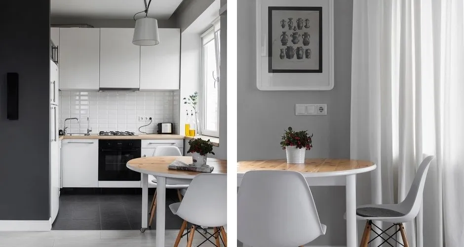照片：时尚厨房与餐厅，公寓，技巧 – 网站上的照片