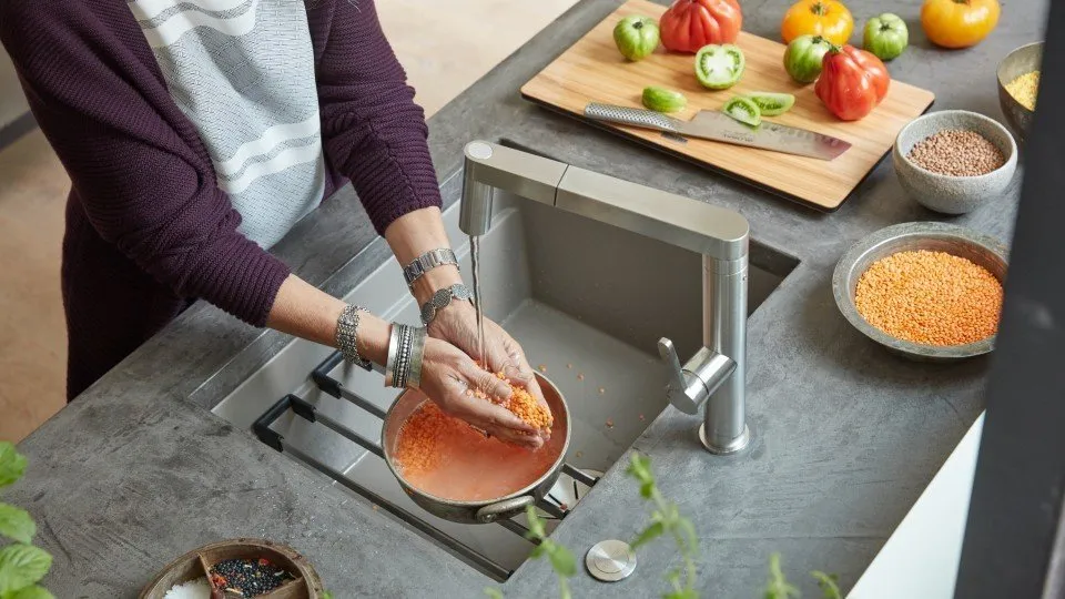 照片：厨房和餐厅，技巧，BLANCO，水槽，方便的水槽，厨房水槽，如何为厨房选择水槽，小厨房水槽——我们网站上的照片