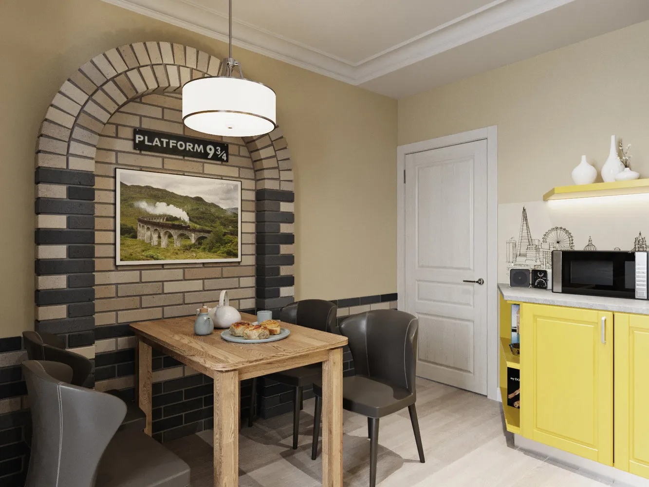 照片:现代风格厨房和餐厅,北欧,公寓,周刊项目,白俄罗斯,板楼,3室,60-90平方米,戈梅尔,ANTEI – 网站上的照片