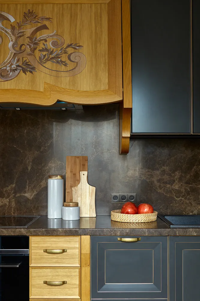 照片:东方风格厨房和餐厅,公寓,周刊项目,莫斯科,斯大林时代建筑,砖房,3室,90平方米以上,瓦列里亚·别洛索娃 – 网站上的照片