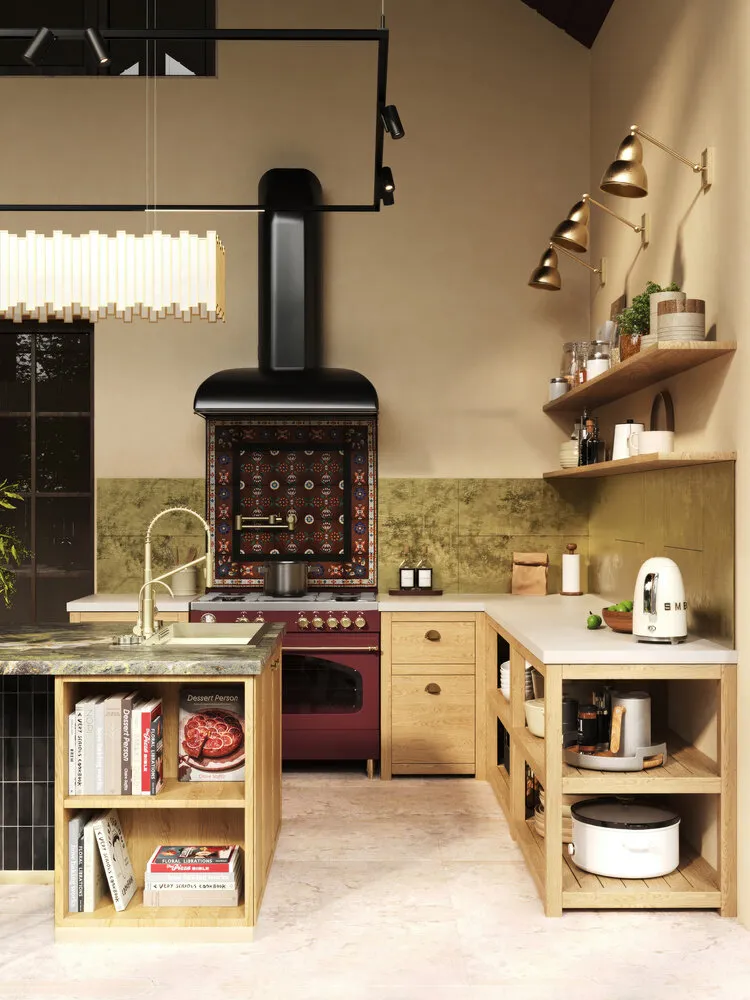 Photo: style, Kitchen and Dining Room, Provence and Countryside, Eclecticism, House, Project of the Day, Irina Sobylenskaya, up to 40 sq. m – photo on our website