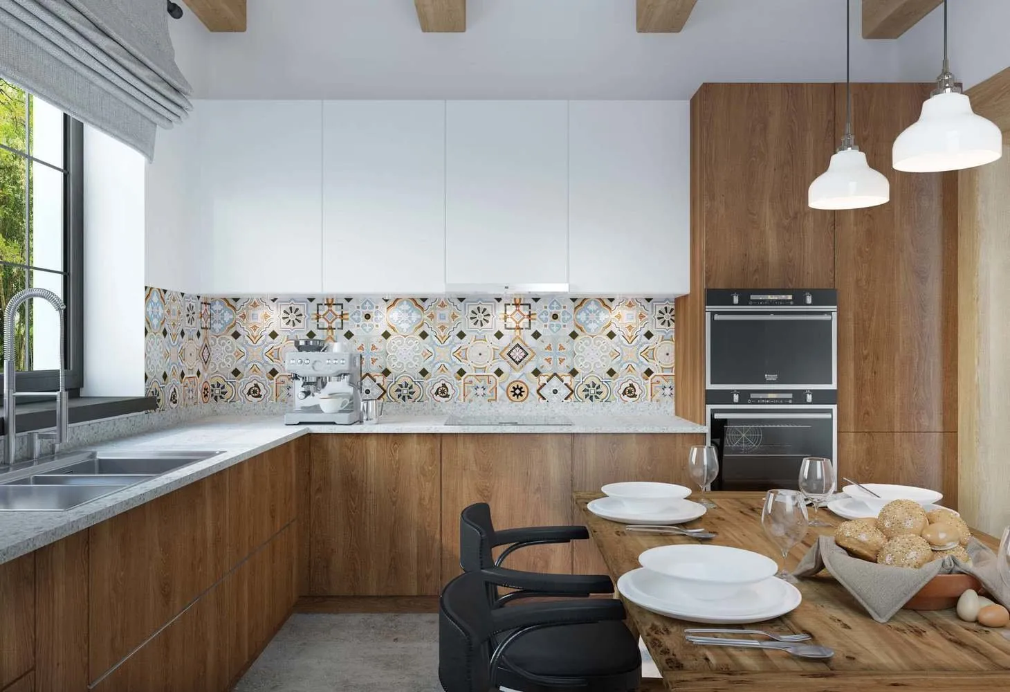 照片:北欧风格厨房和餐厅,现代,公寓,周刊项目,乌克兰,乡村别墅,砖房,米哈伊尔·伊连科,阿莲娜·普贾德科 – 网站上的照片