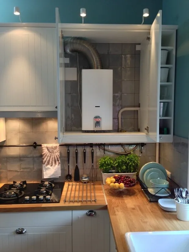 照片：现代风格厨房与餐厅，技巧 - 我们网站上的照片