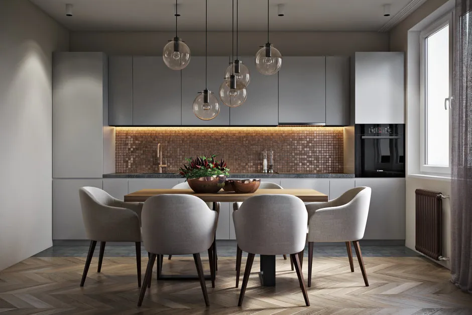 Foto: Cocina y comedor en estilo moderno, consejos – fotos en nuestro sitio web