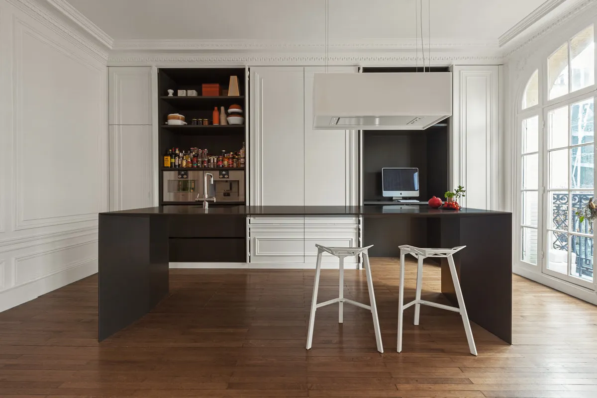 照片：巴黎现代风格厨房和餐厅，Gid, Jean-Louis Denio, Marianne Ewen, Jeron Delensen, Jasper Janssen, Od Borrime, Betillon/Dorval-Bory, Kitoko, GCG Architects, SWAN architects – 照片来自我们网站