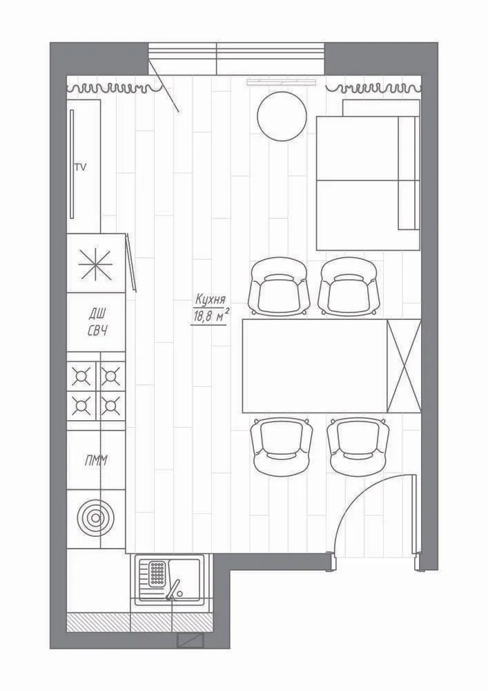 Foto: en estilo , Cocina y comedor, Moderno, Proyecto de la semana, Peterhof, Lyubov Polyakova – foto en nuestro sitio web