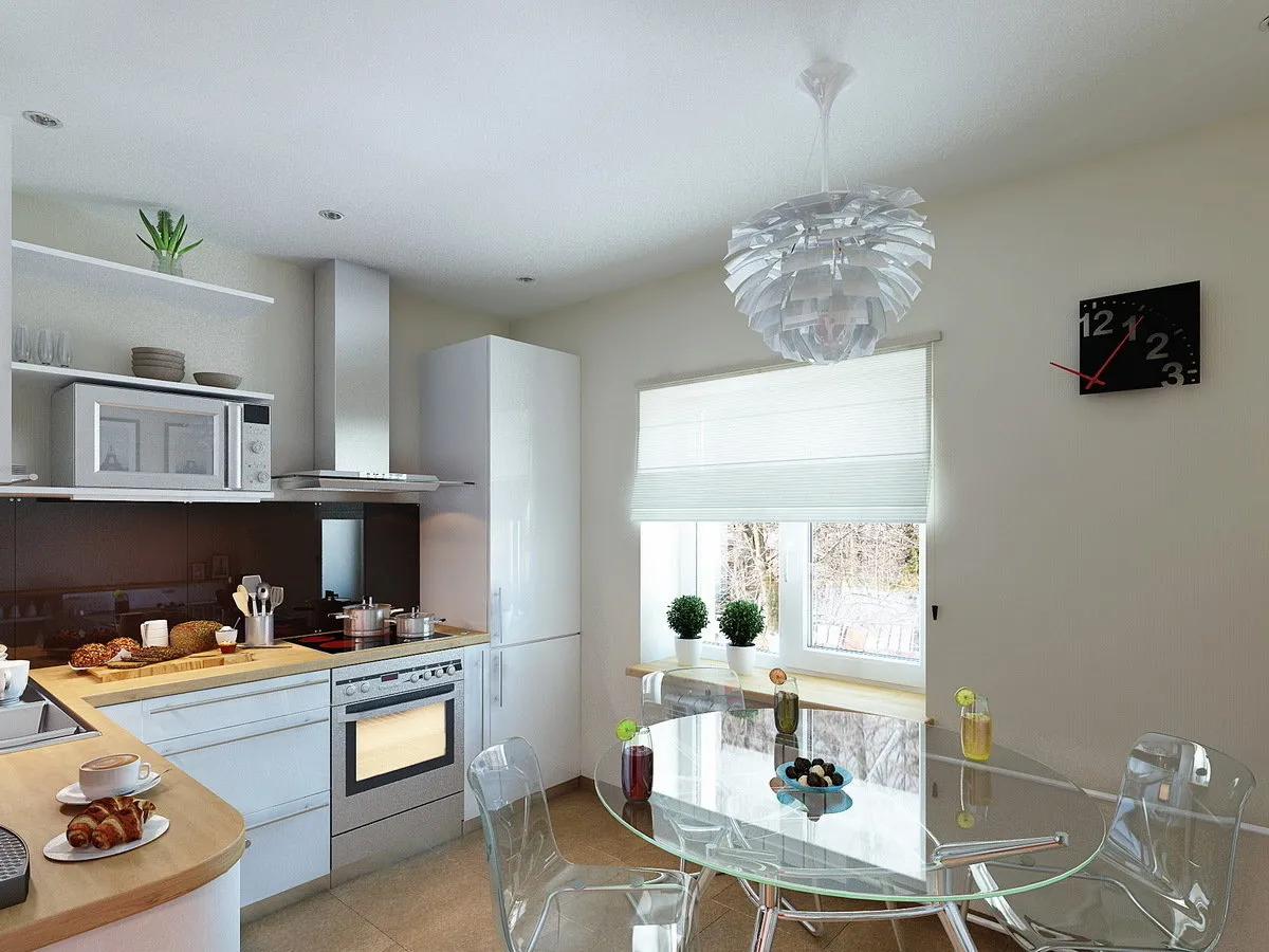 照片:厨房与餐厅,装修,完工——我们网站上的照片