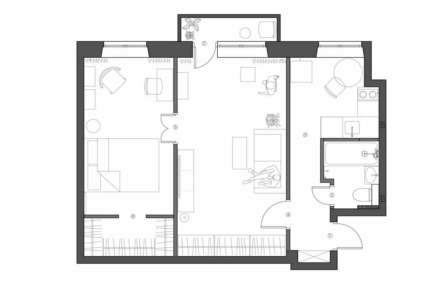 Foto: estilo moderno, Cocina y comedor, Reforma, Daria Kurchanova – fotos en nuestro sitio web