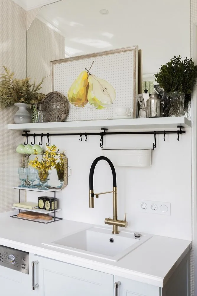 照片：北欧风格厨房和餐厅，室内装饰，小公寓，指南，不超过40平方米 – 网站上的照片