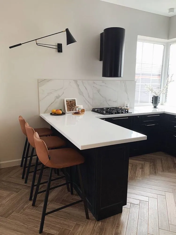 Encimera acrílica hecha a medida.